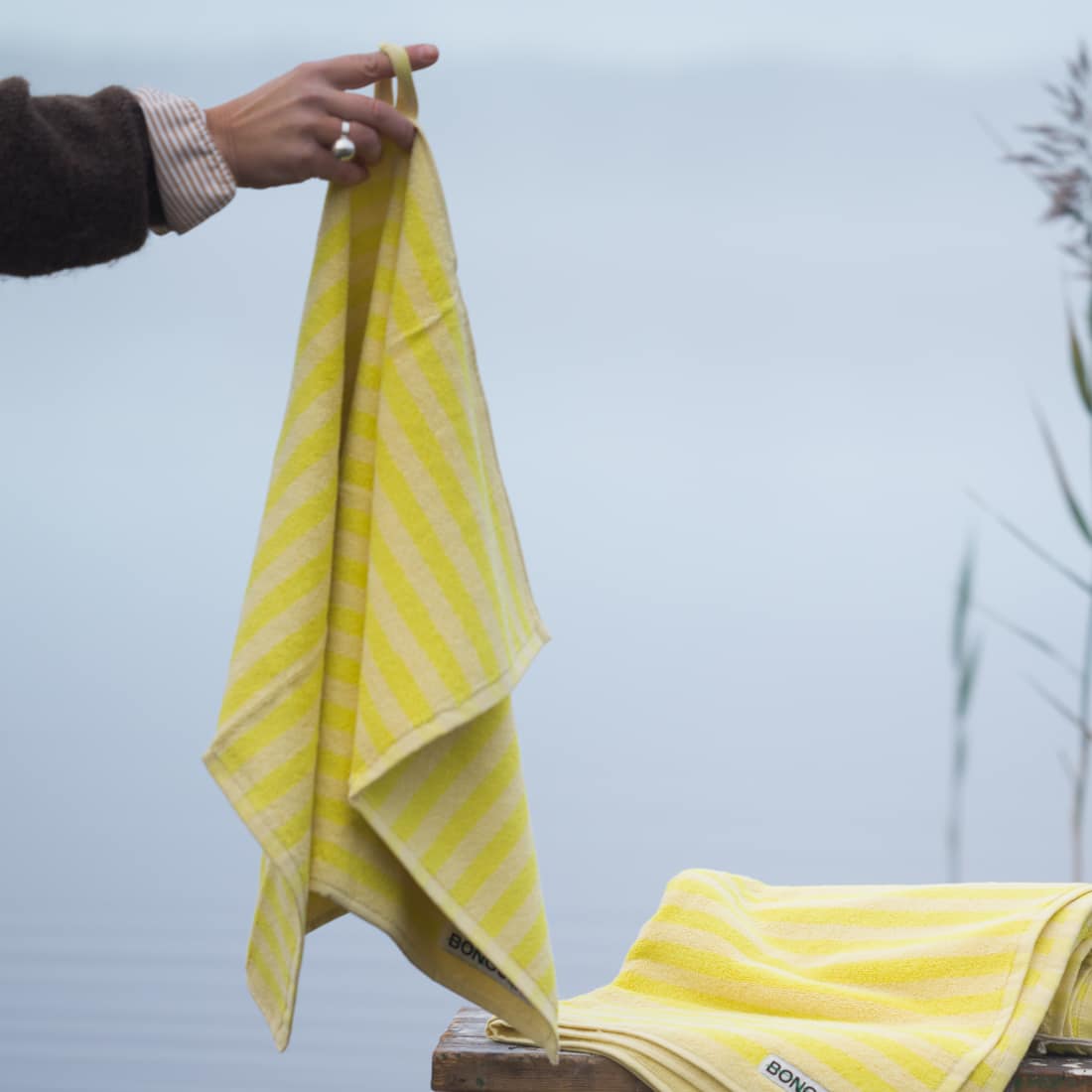 Naram Towels, pristine & neon yellow – Bongusta