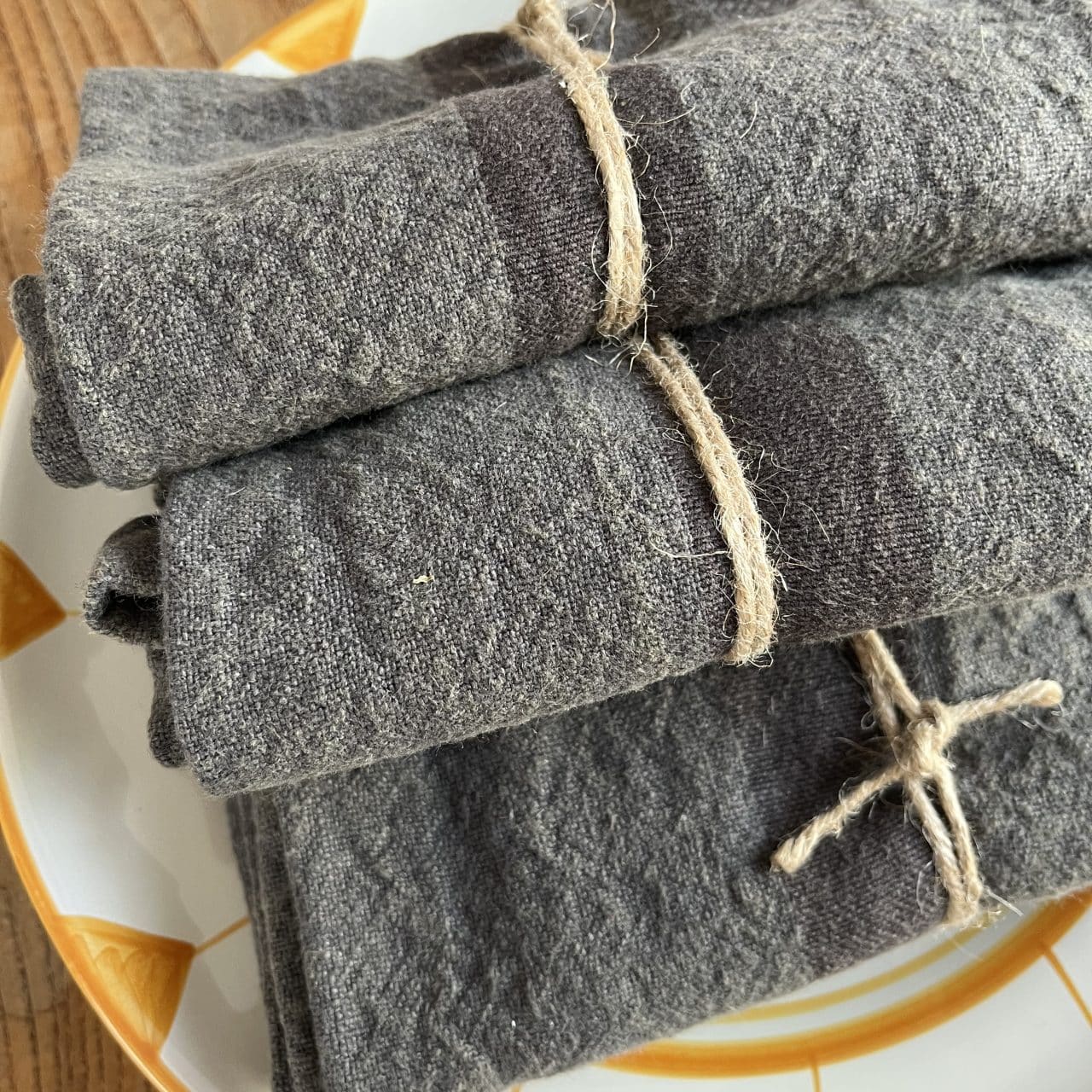 Linnehandduk Bistro Grå