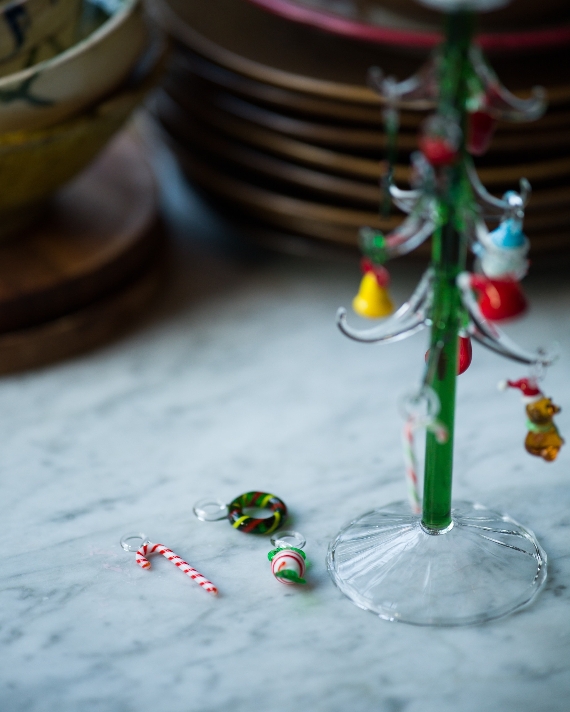 Handblåst ljusstake i glas 27cm - Bild 6