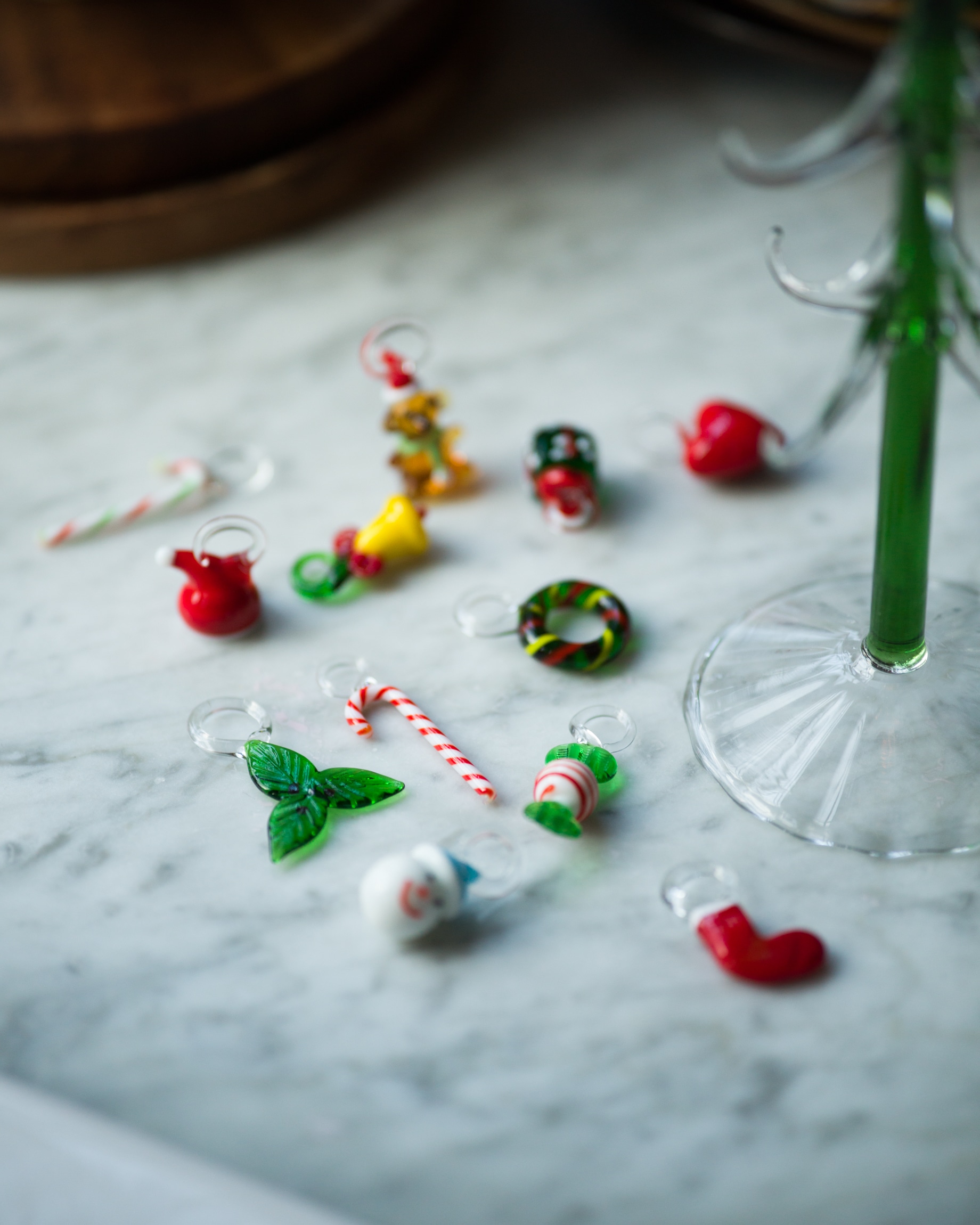 Handblåst ljusstake i glas 27cm - Bild 3