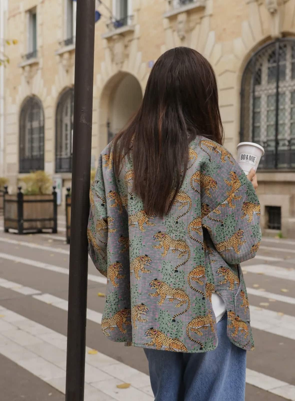 Overshirt onesize blå/rosa/grön