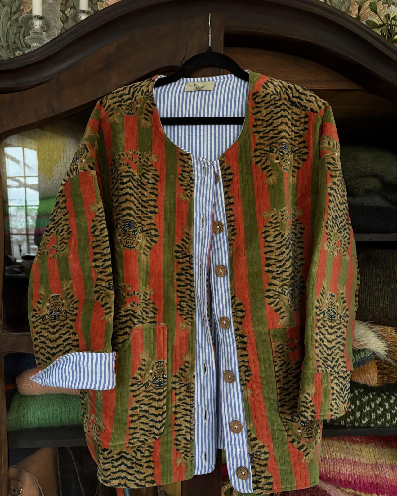 Overshirt onesize orange/grön